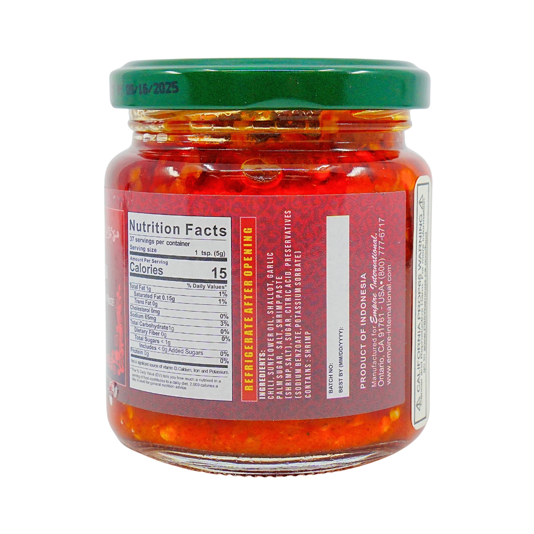 Runel Sambal Terasi Chili Relish w/Shrimp paste 6.5 oz – Peters