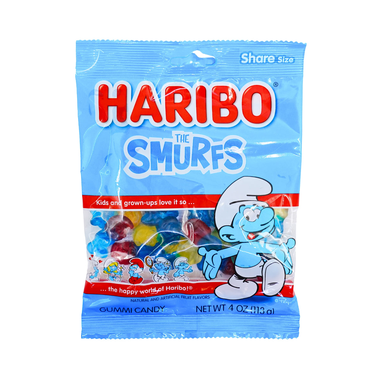 Haribo Smurf Gummi Candy 5oz Bag