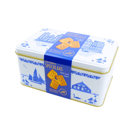 De Ruiter Speculaas Tin 13.5 oz Tin with cookies
