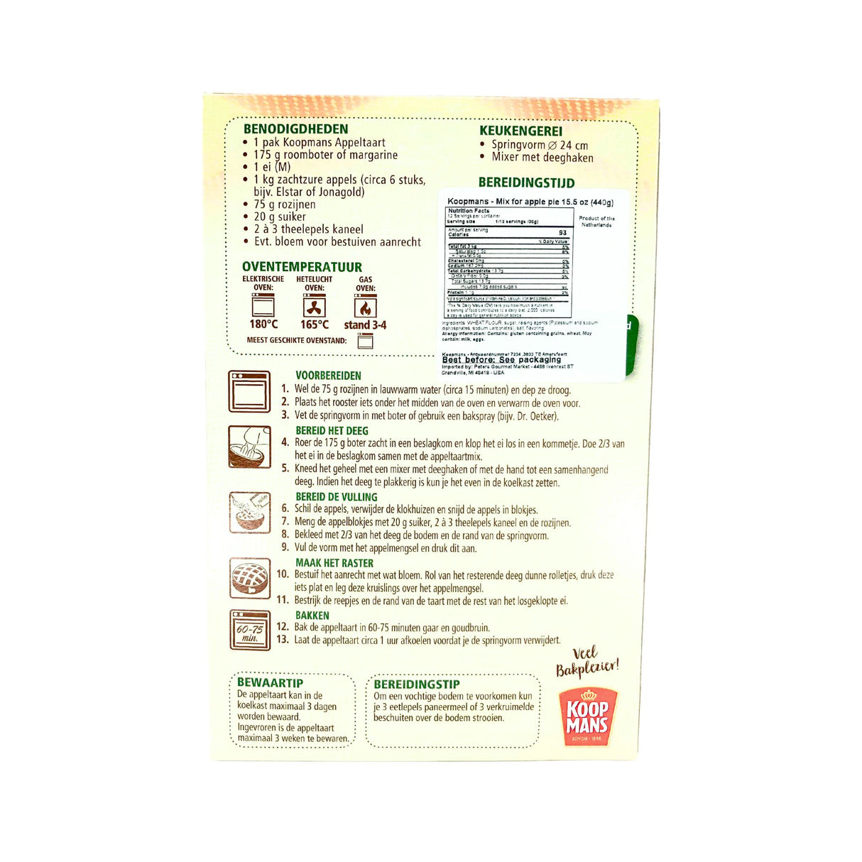 Koopmans Appeltaart Mix 15.5 Oz