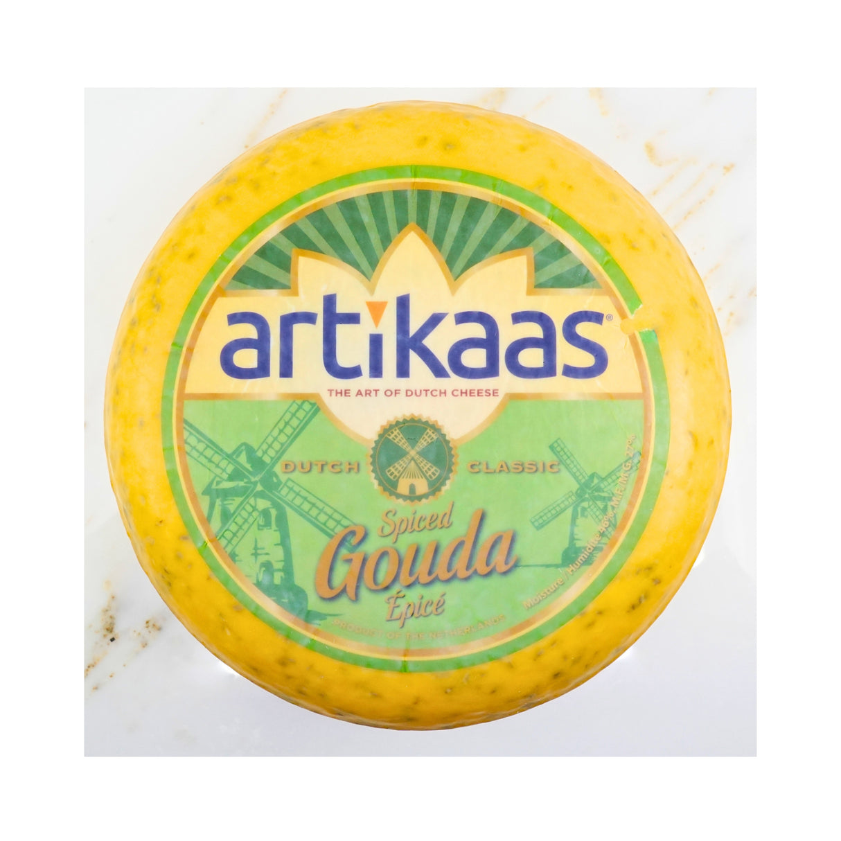 Artikaas Gouda Spiced Cheese with Cumin WHOLE WHEEL 9 LB