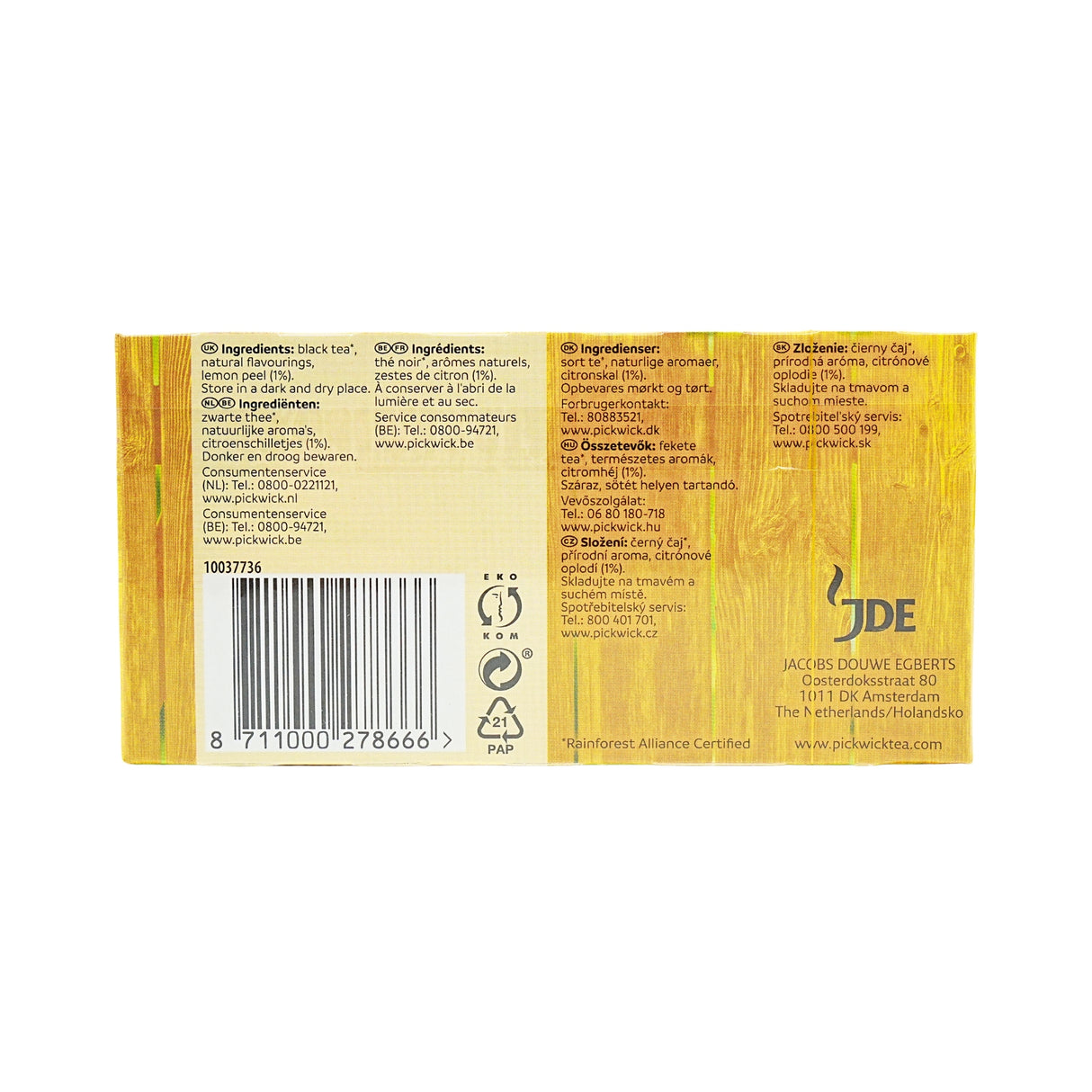 Pickwick Lemon Tea 20ct box