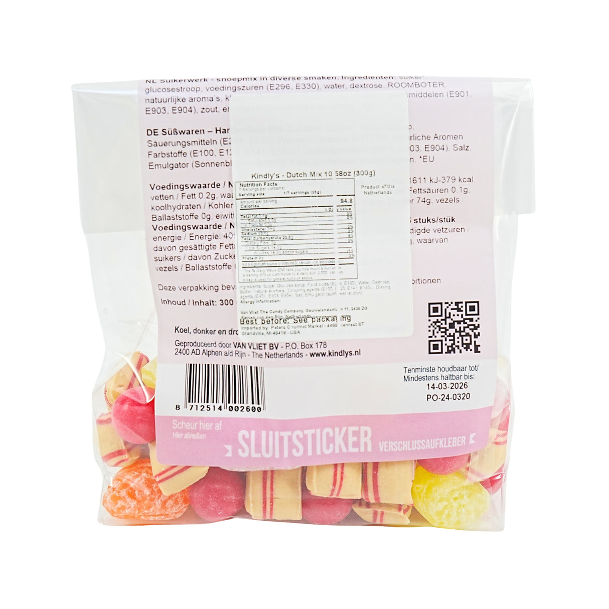 Kindlys Old Dutch NL  Mix Hard Candies 10.58 Oz Bag