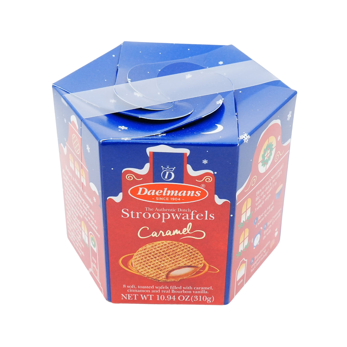 Daelmans  Holiday Syrupwafer Hex 8.11 Oz Box
