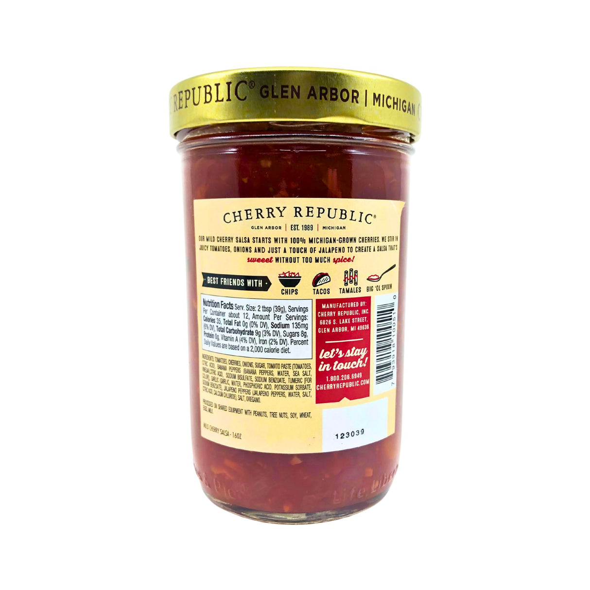 Cherry Republic Mild Cherry Salsa 16 oz