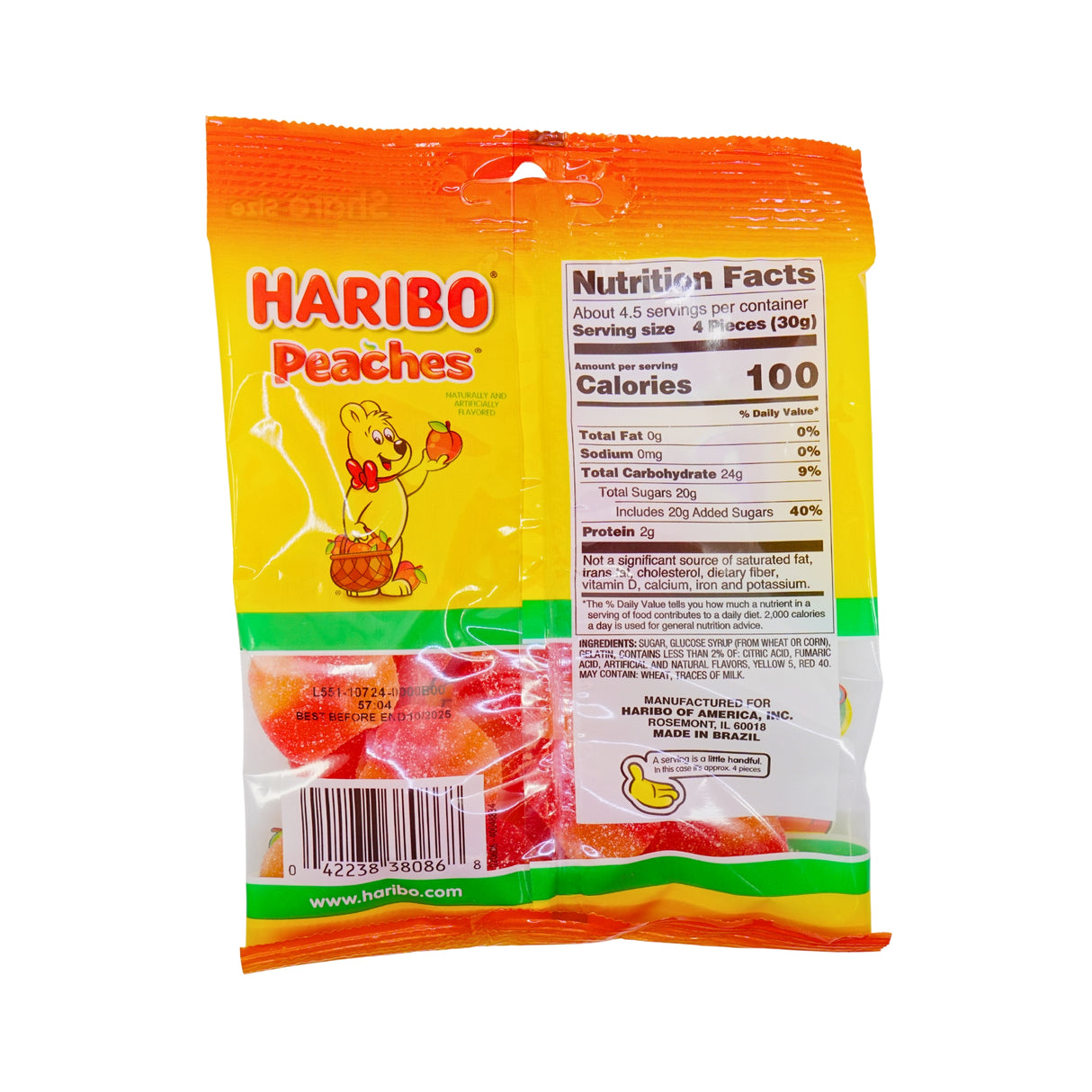 Haribo Peaches 5 Oz Bag