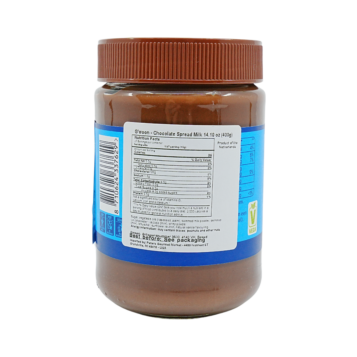 Gwoon Milk Chocolate Spread 14 oz jar
