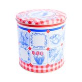 Markus Red Checker & Delft tile  Stroopwafel tin with 8 stroopwafels