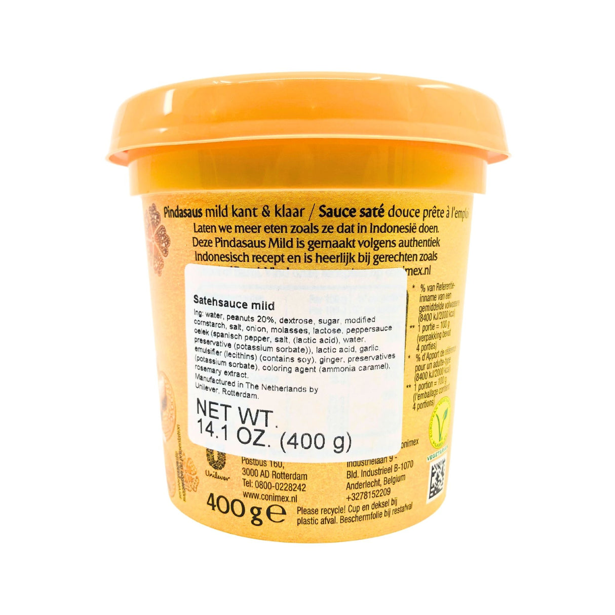 Conimex Mild Peanut Sauce  14.1 Oz (400ml) Tub