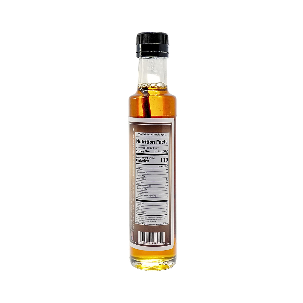 Doodles Vanilla Infused Maple  Syrup 8.5 oz Glass Bottle