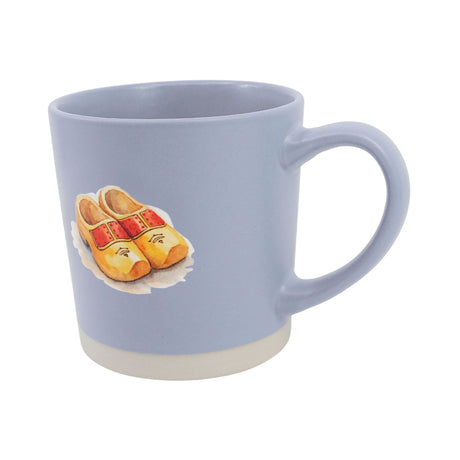 Wooden Shoes Watercolor Slate Blue Mug 13 oz