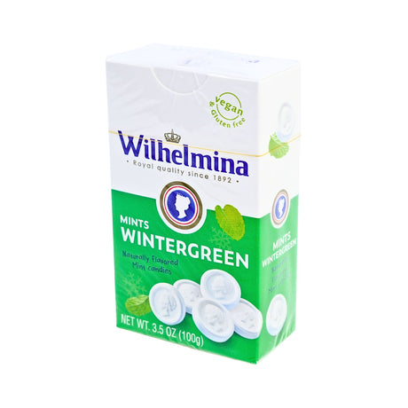 Wilhelmina Vegan Wintergreen mints 3.5 oz box