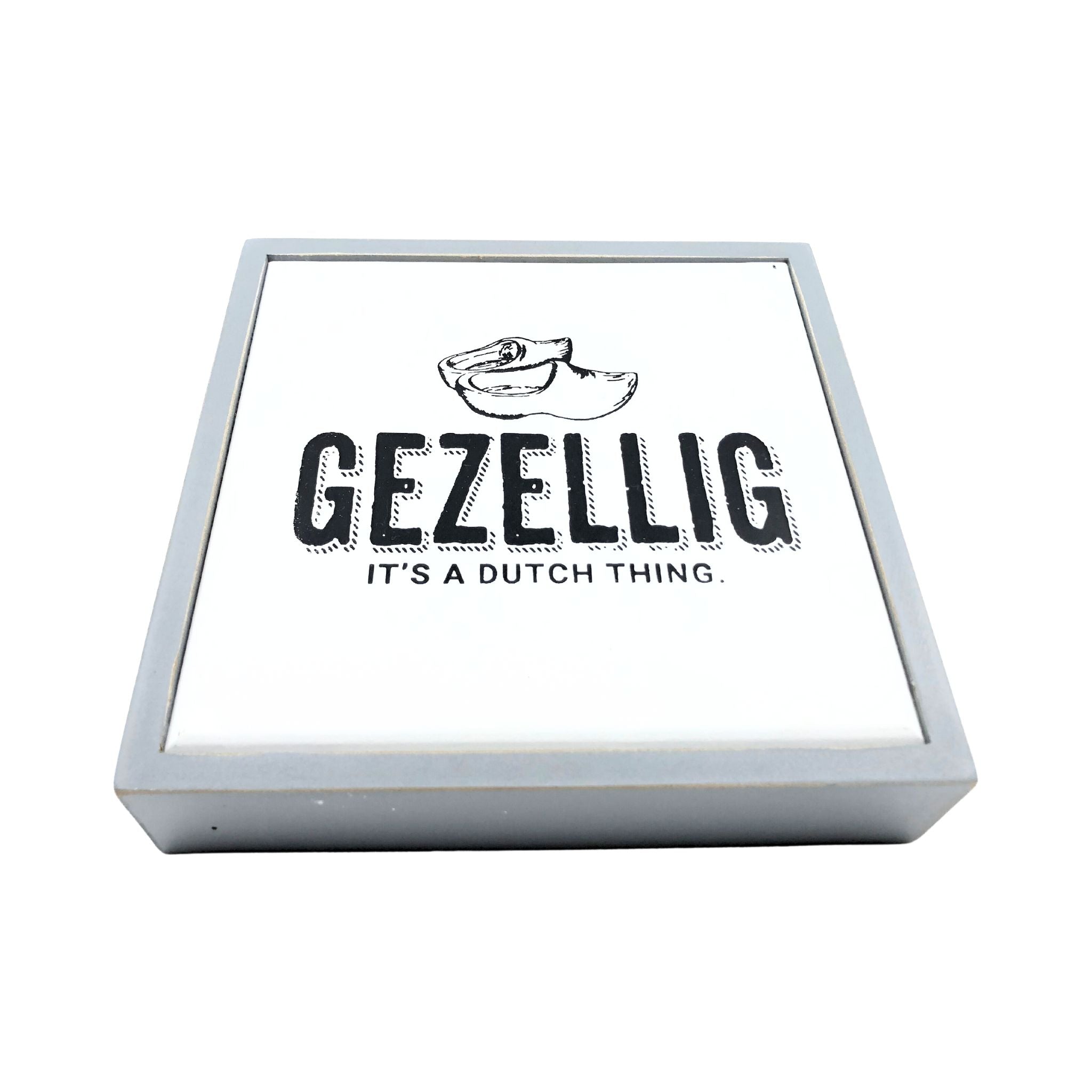 Gezellig It's A Dutch Thing Wooden Shoe Sign – Peters