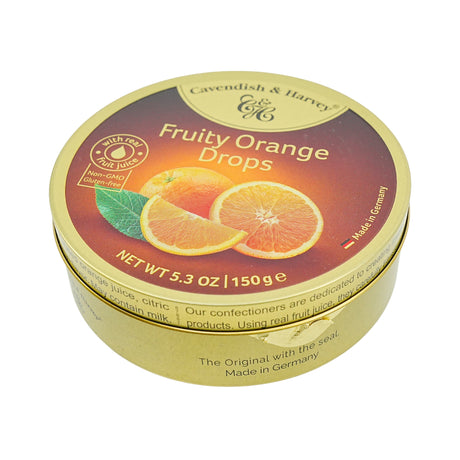 Cavendish & Harvey Orange Candy 5.3oz Tin