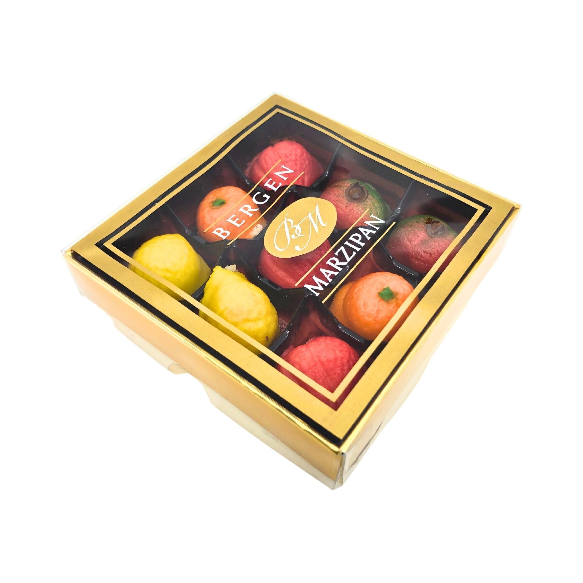 Bergen Marzipan Fruits Gift Box [9 pc] 4oz 24/cs – Peters Gourmet