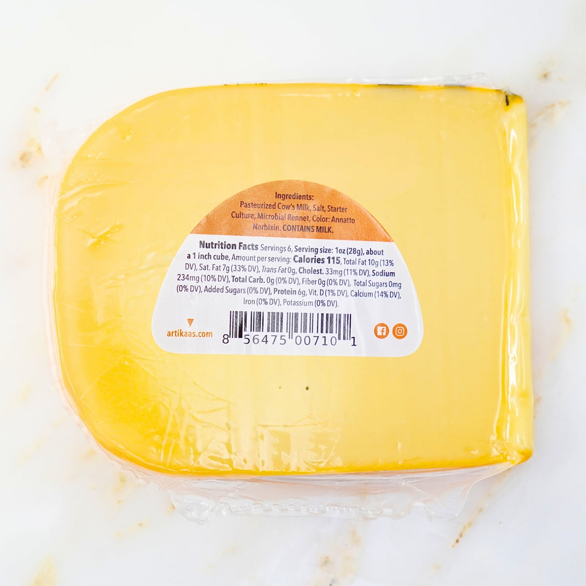 Artikaas Double Cream Gouda (Roomkaas) Cheese 6 oz wedge