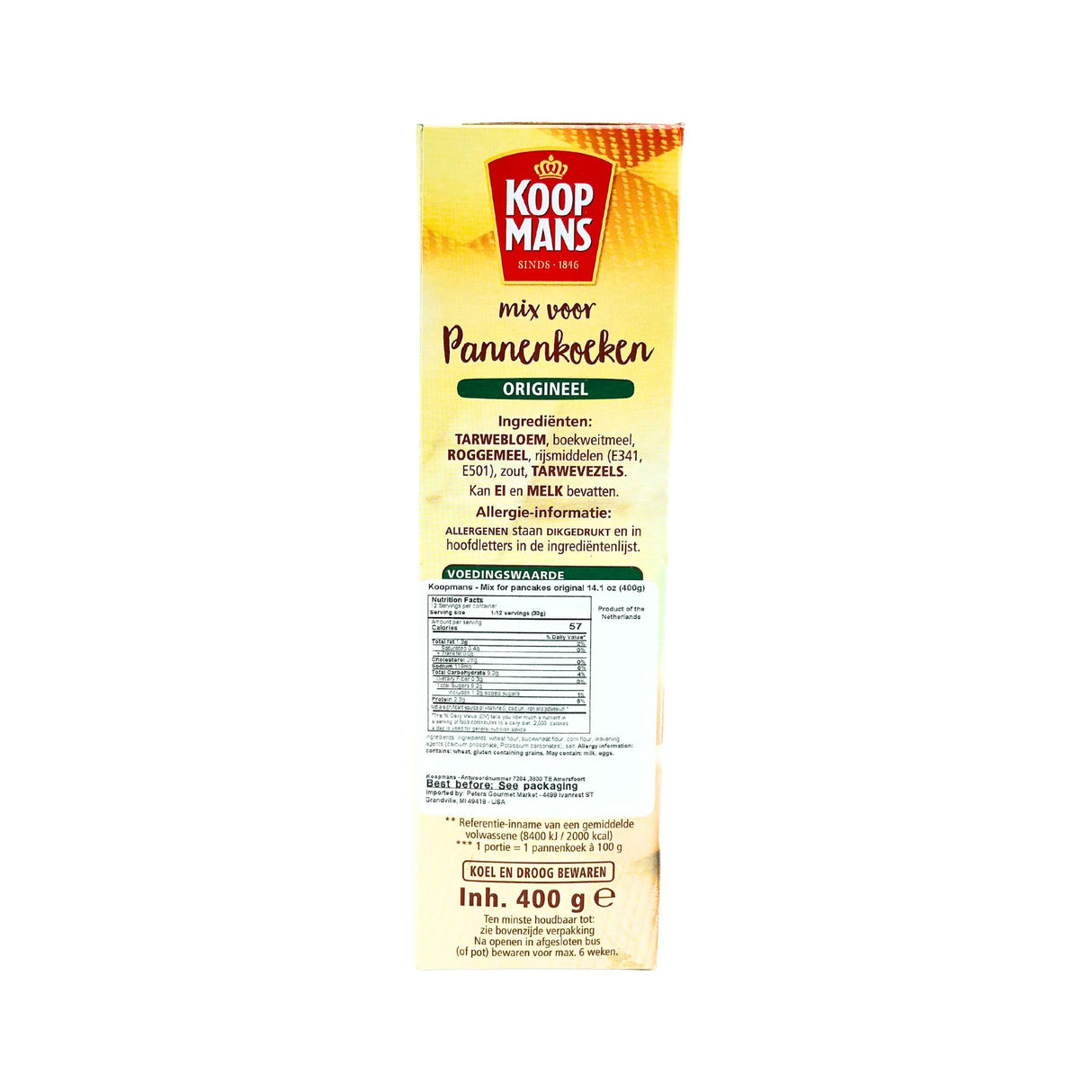 Koopmans Regular Pancake Mix 14.1 Oz Box