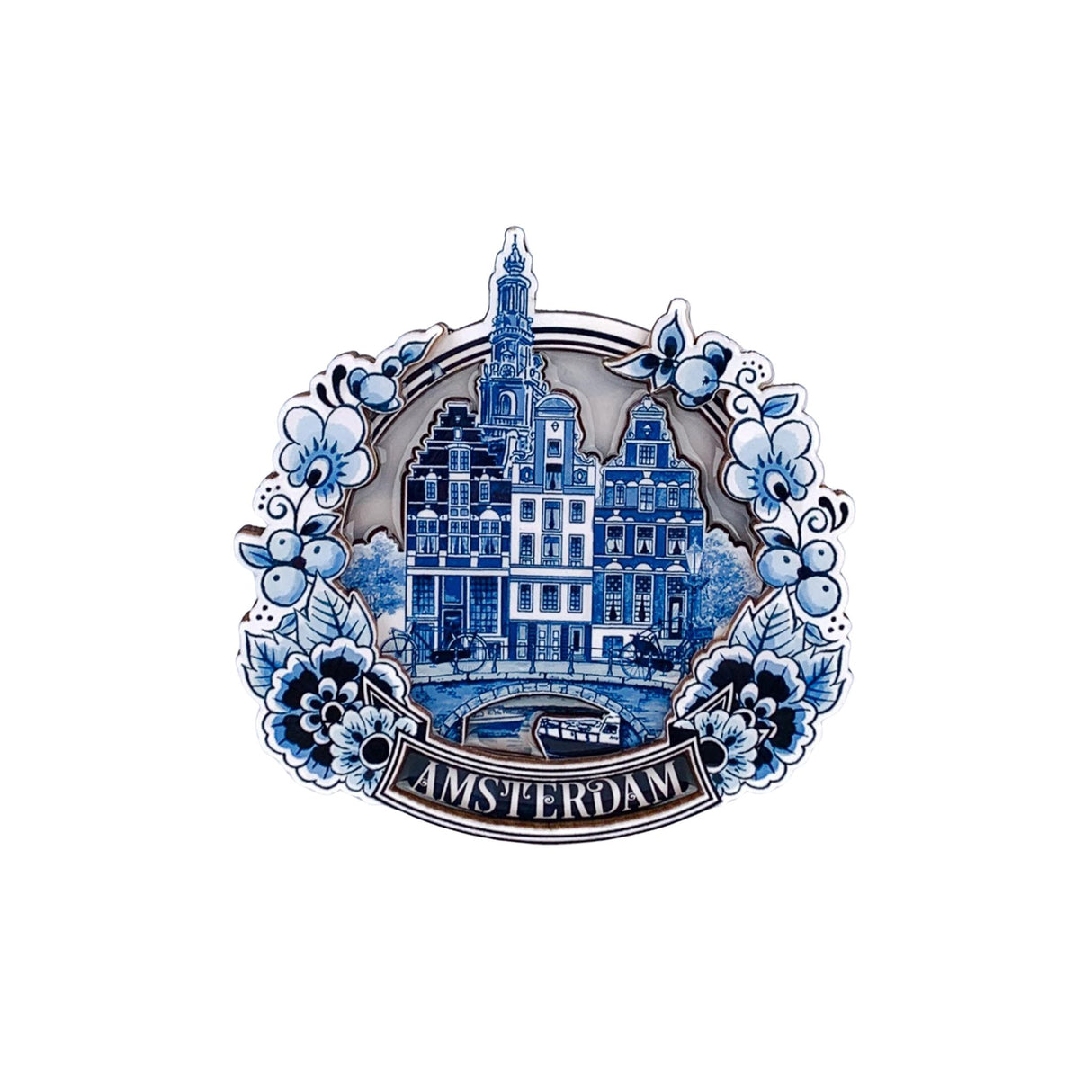 Magnet Round House Amsterdam Delft Blue