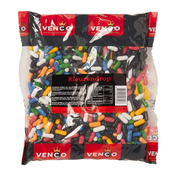 Venco Kleurendrop Colored Licorice Stick 2.2 Bag - Kilo