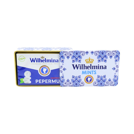 Wilhelmina Mints Mini Delft Tin Slide Top  3.5 oz