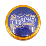 Merry Christmas Stroopwafel Tin Blue with Stroopwafels