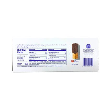 Bahlsen Dark Wafer Rolls 3.5oz Box