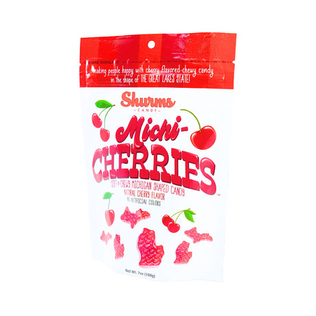 Shurms Michi-Cherries Michigan Shaped Cherry Gummies 7oz