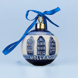 Ceramic Christmas Round Ornament  Canal Houses