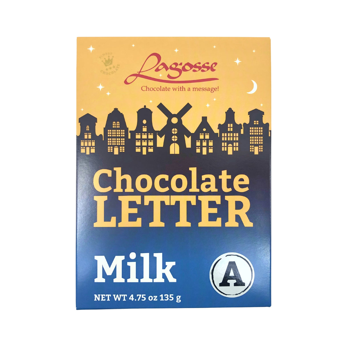 Lagosse Large Milk A Chocolate Letter 4.7oz