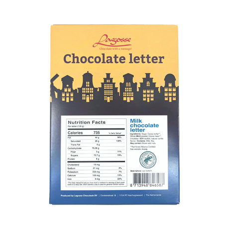Lagosse Large Milk E Chocolate Letter 4.7oz
