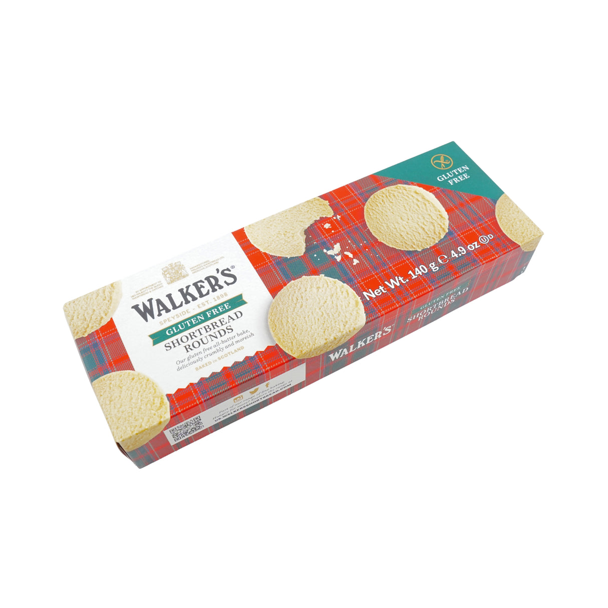 Walkers Gluten Free Shortbread Rounds 4.9 oz box