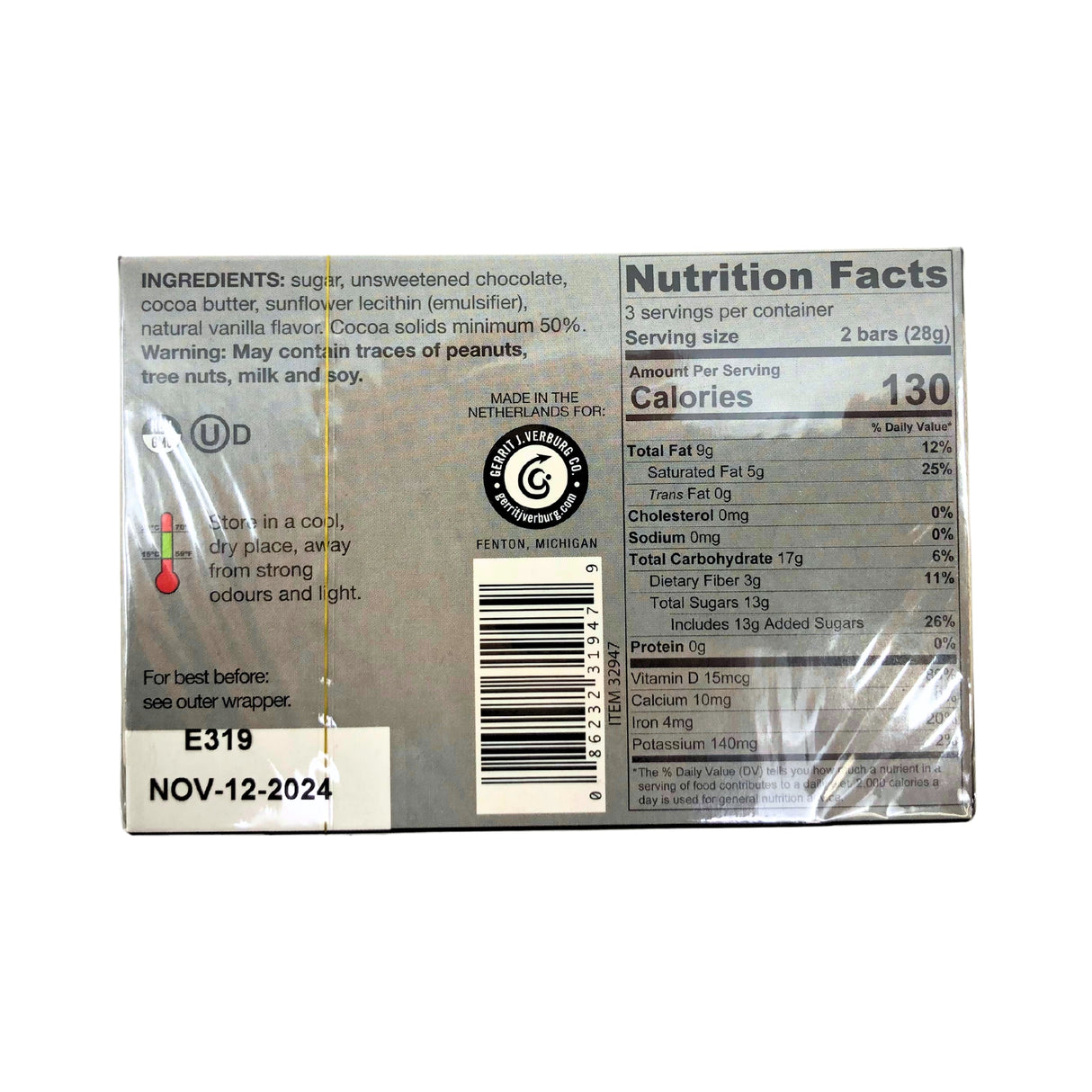 Fort Knox Dark Choc Mini Gold Bars 2.96 Oz