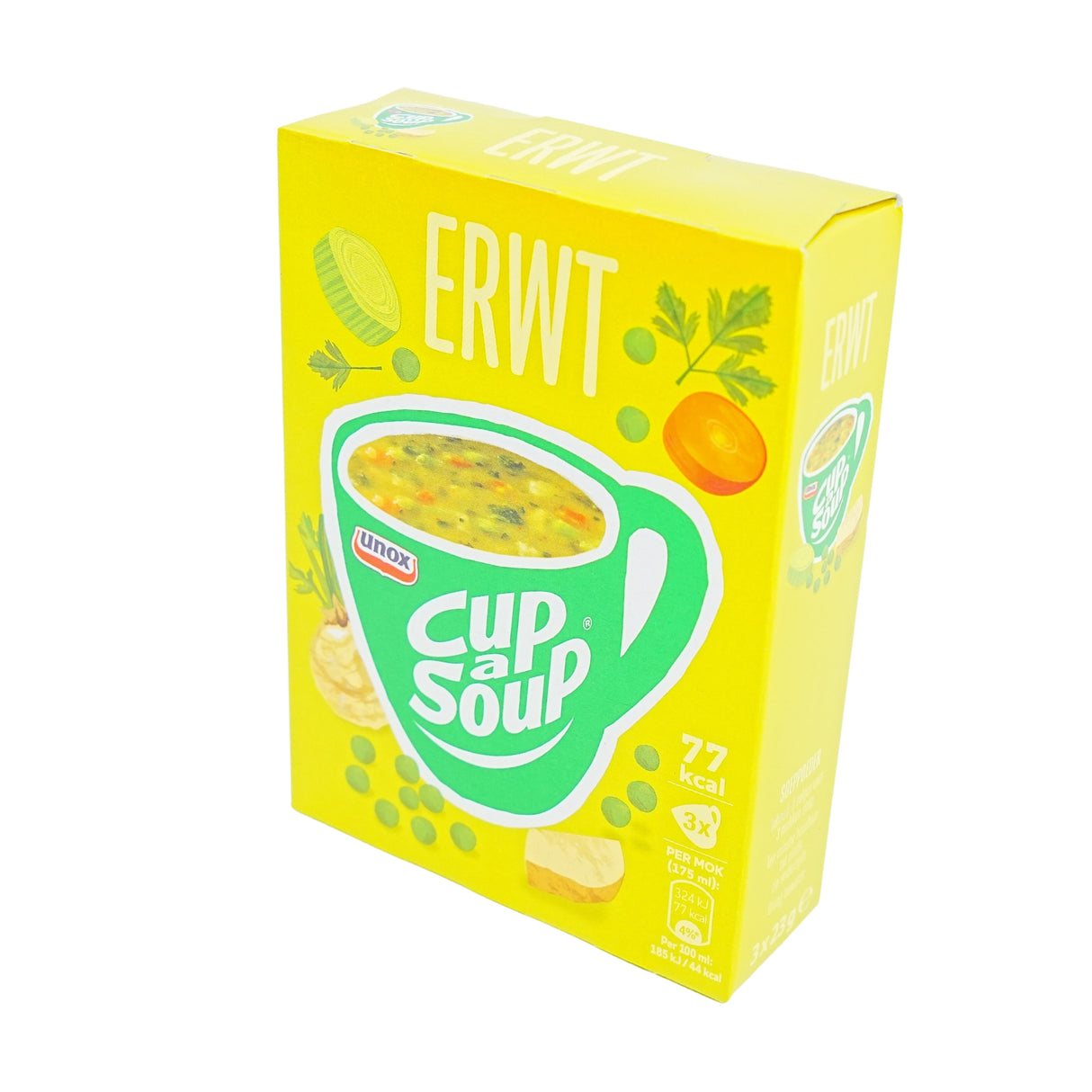 Unox Instant Pea Cup a Soup 3 packets