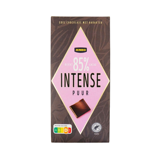 Jumbo Intense Extra Dark Chocolate Bar (85%) 3.5 oz 100 gr