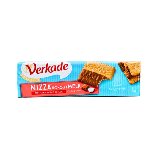 Verkade Milk Chocolate Dipped Coconut Nizza Biscuits 5.99 oz