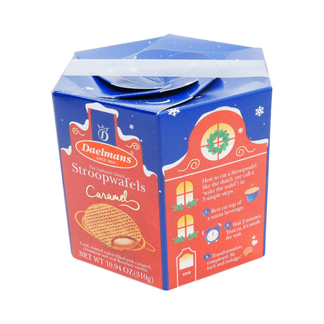 Daelmans  Holiday Syrupwafer Hex 8.11 Oz Box