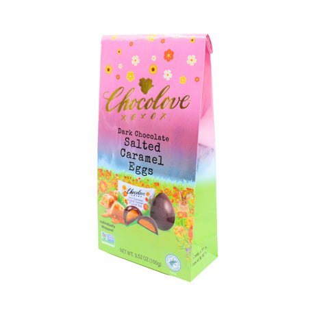 Chocolove Dark Chocolate Salted  Caramel Filled Eggs 3.5 oz