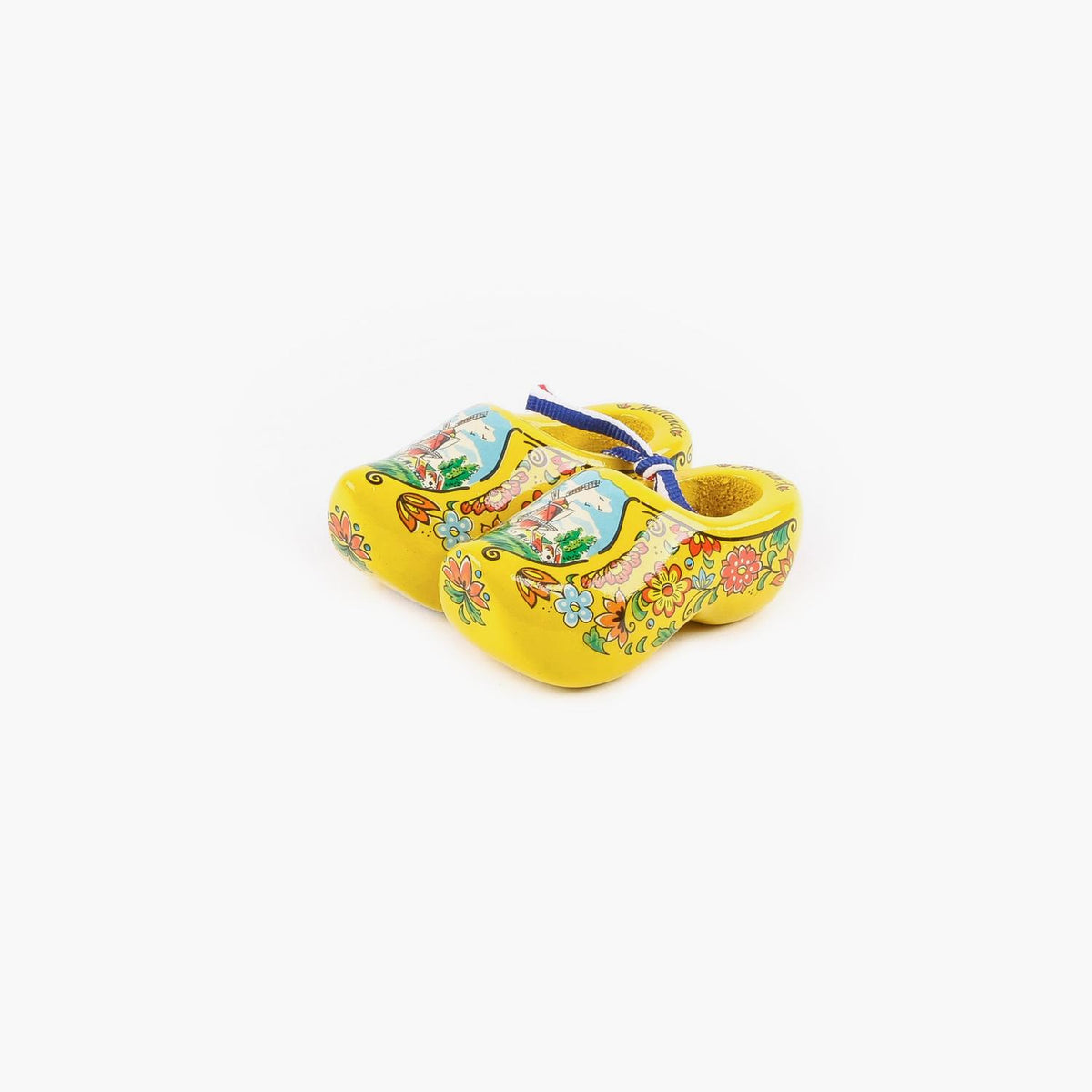 Wooden Shoe Pair 8cm - Yellow