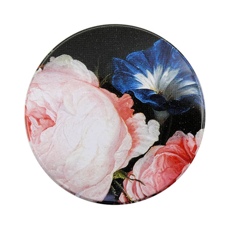 KM Still Life Flowers Empty Tin
