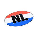 NL Netherlands Oval Car Sticker