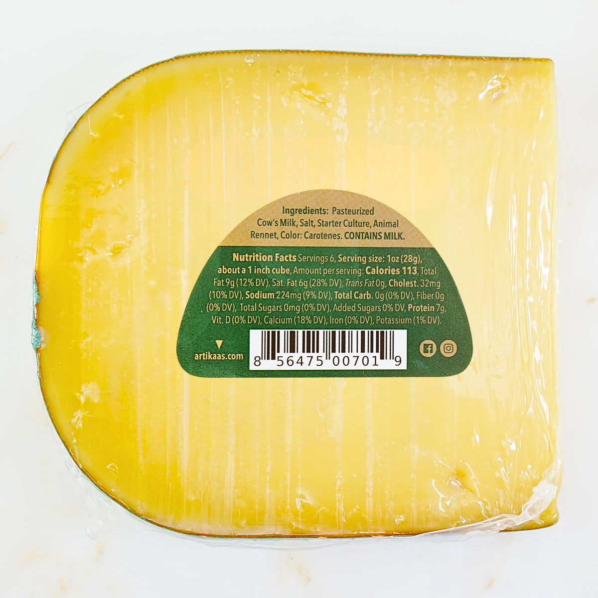 Artikaas Vintage 8 month Aged Gouda 6 oz Wedge