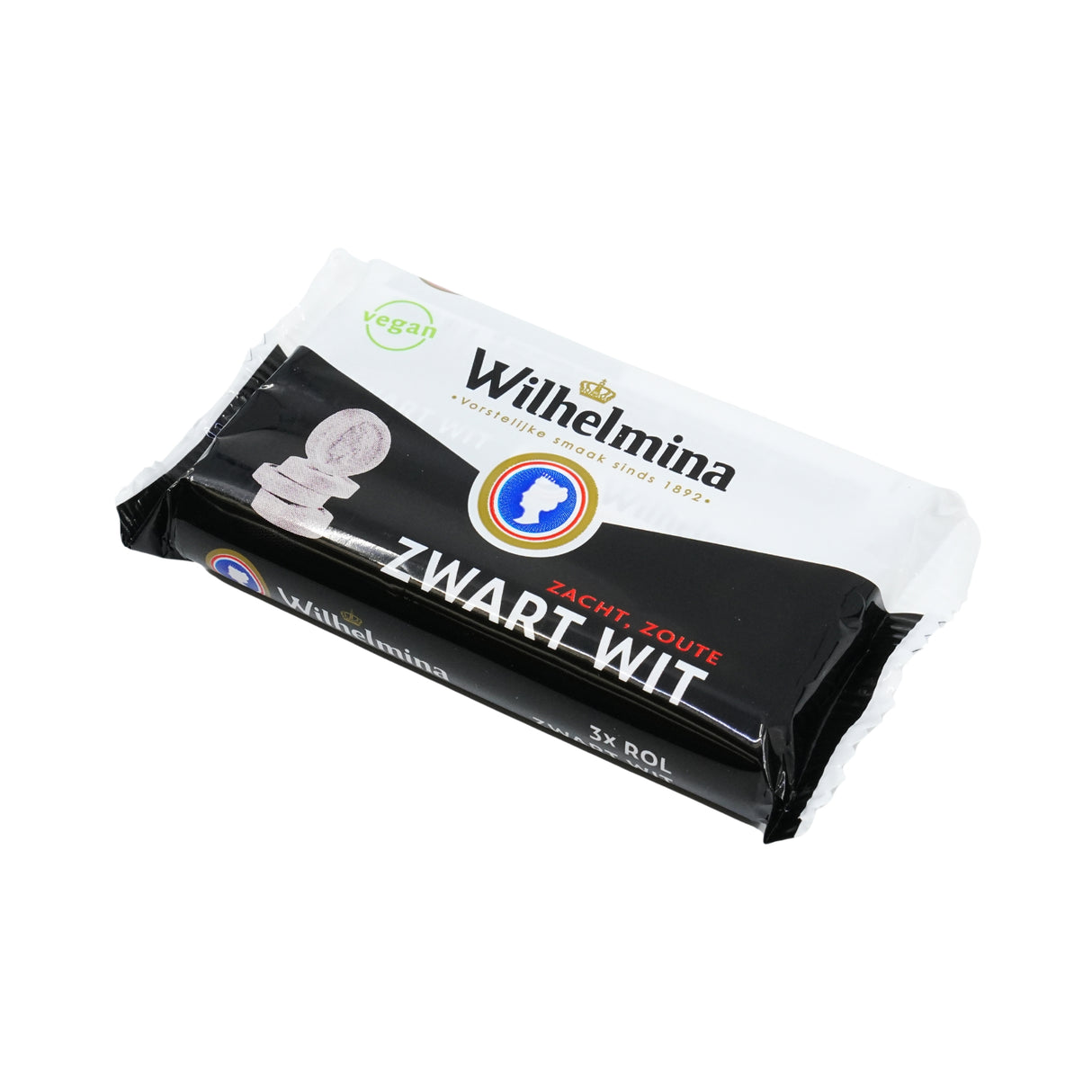 Wilhelmina Zwart Wit Black and White Licorice Roll 3 pack (vegan)