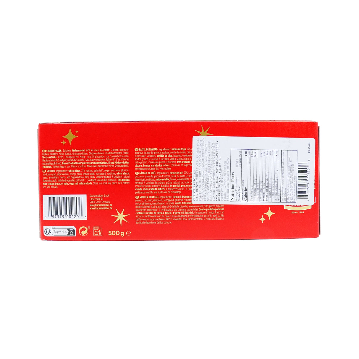 Kuchenmeister Classic ChristStollen 17.6 oz gift boxed