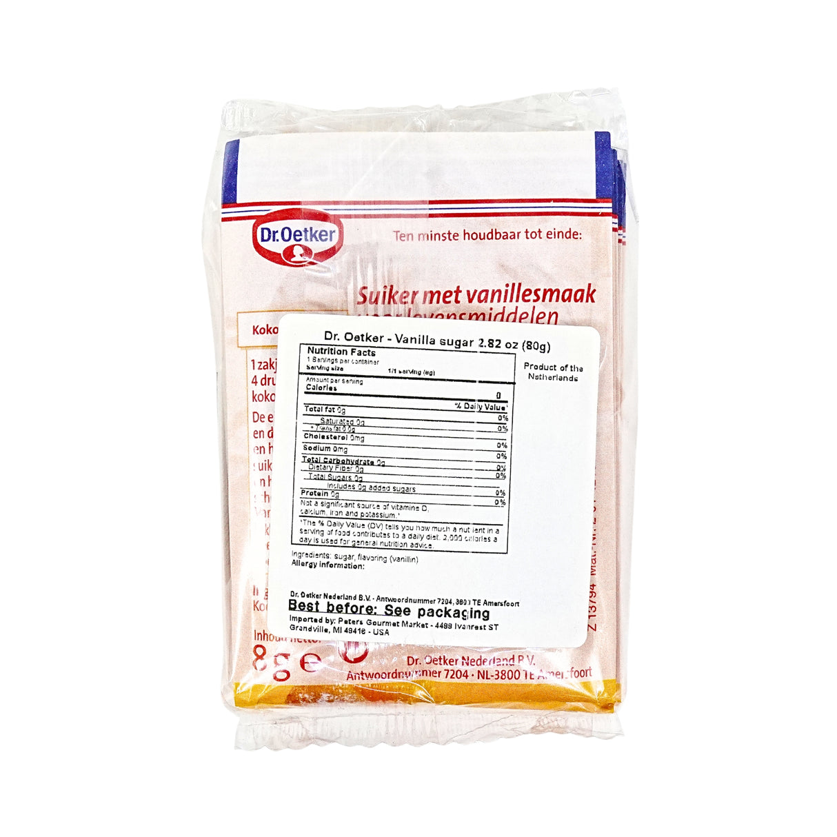 Dr Oetker Vanilla Sugar 6 Artificial Flavor Pakkets