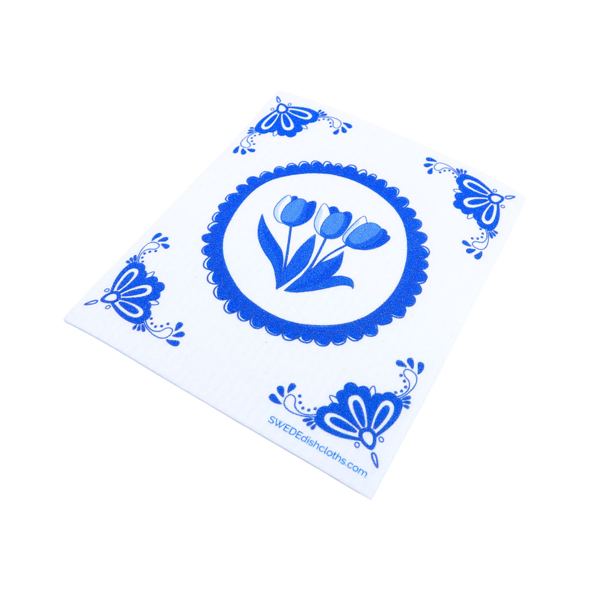 Delft Tulips Swedish Dishcloth