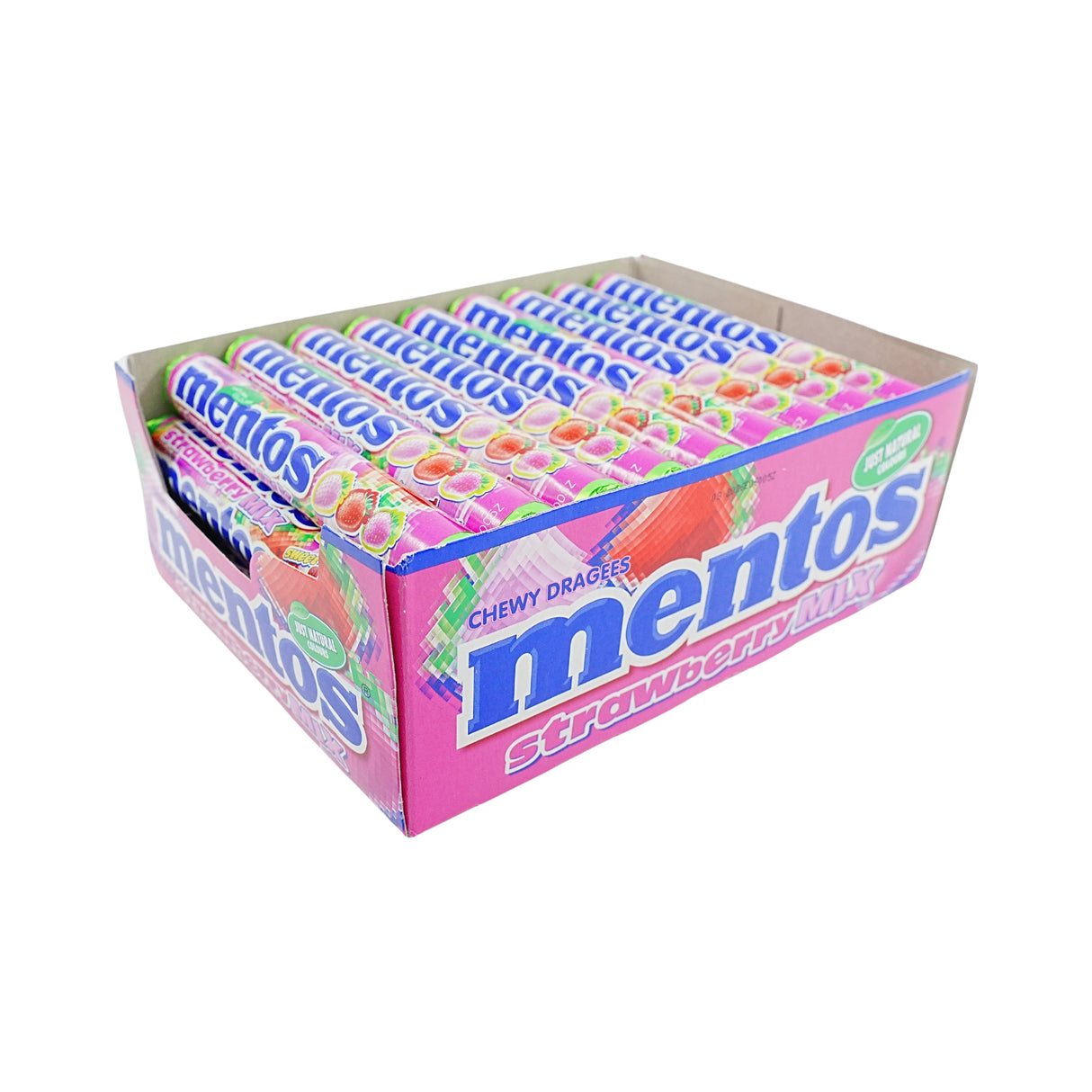 Mentos Strawberry Mix Roll 40 Ct Box