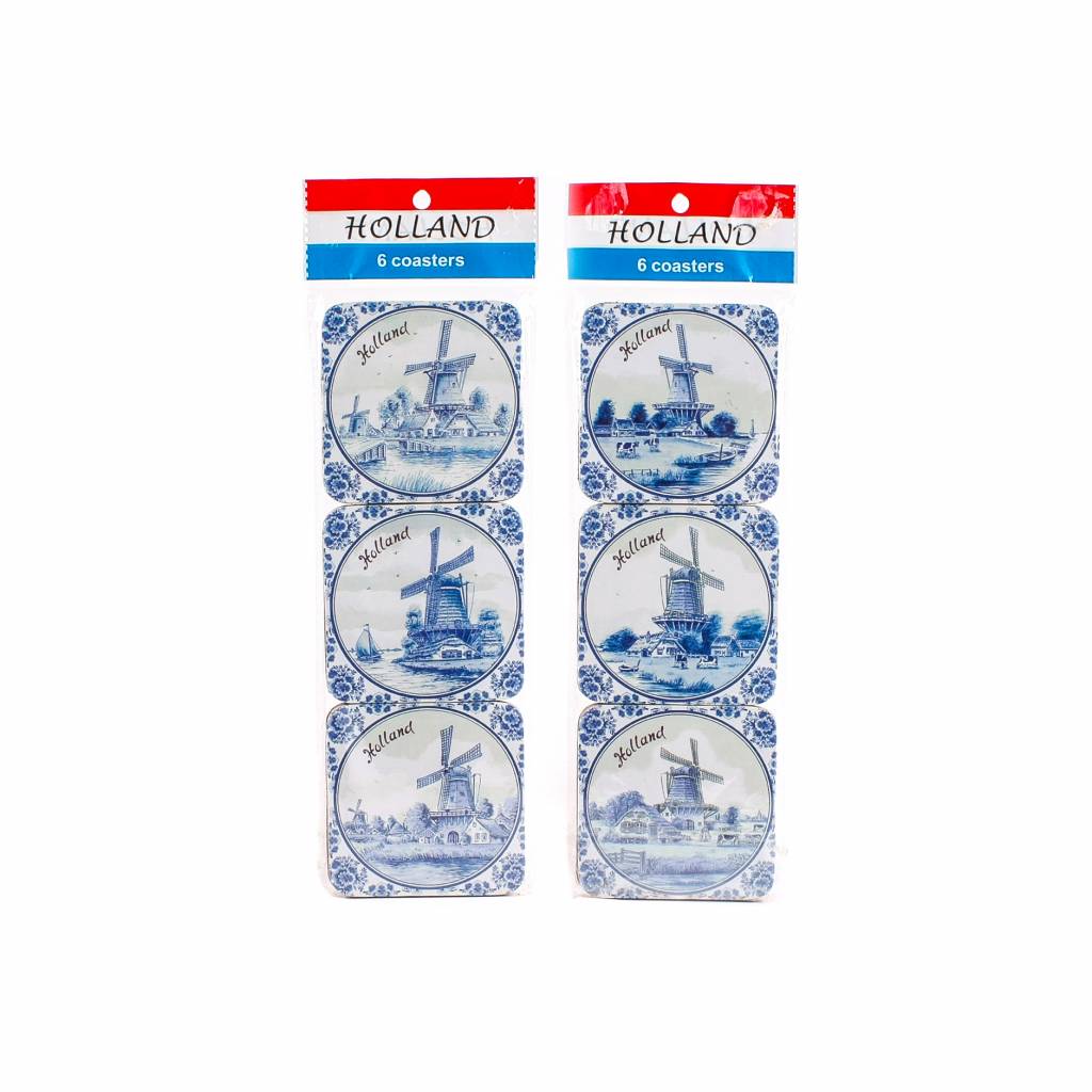 Delft Coasters Windmill set of 6 – Peters Gourmet Market