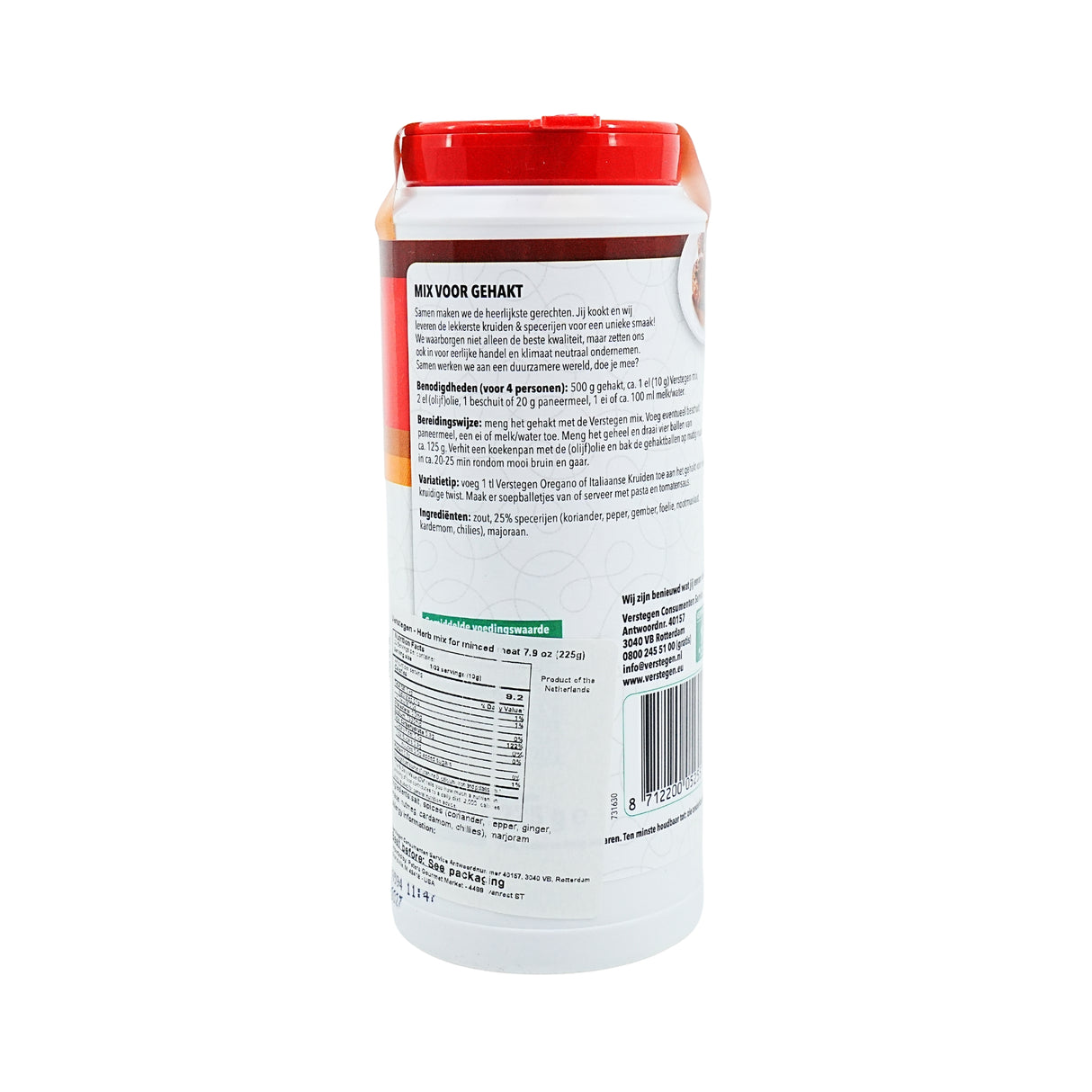 Verstegen Gehaktkruiden-Ground Beef 7.9 oz large shaker