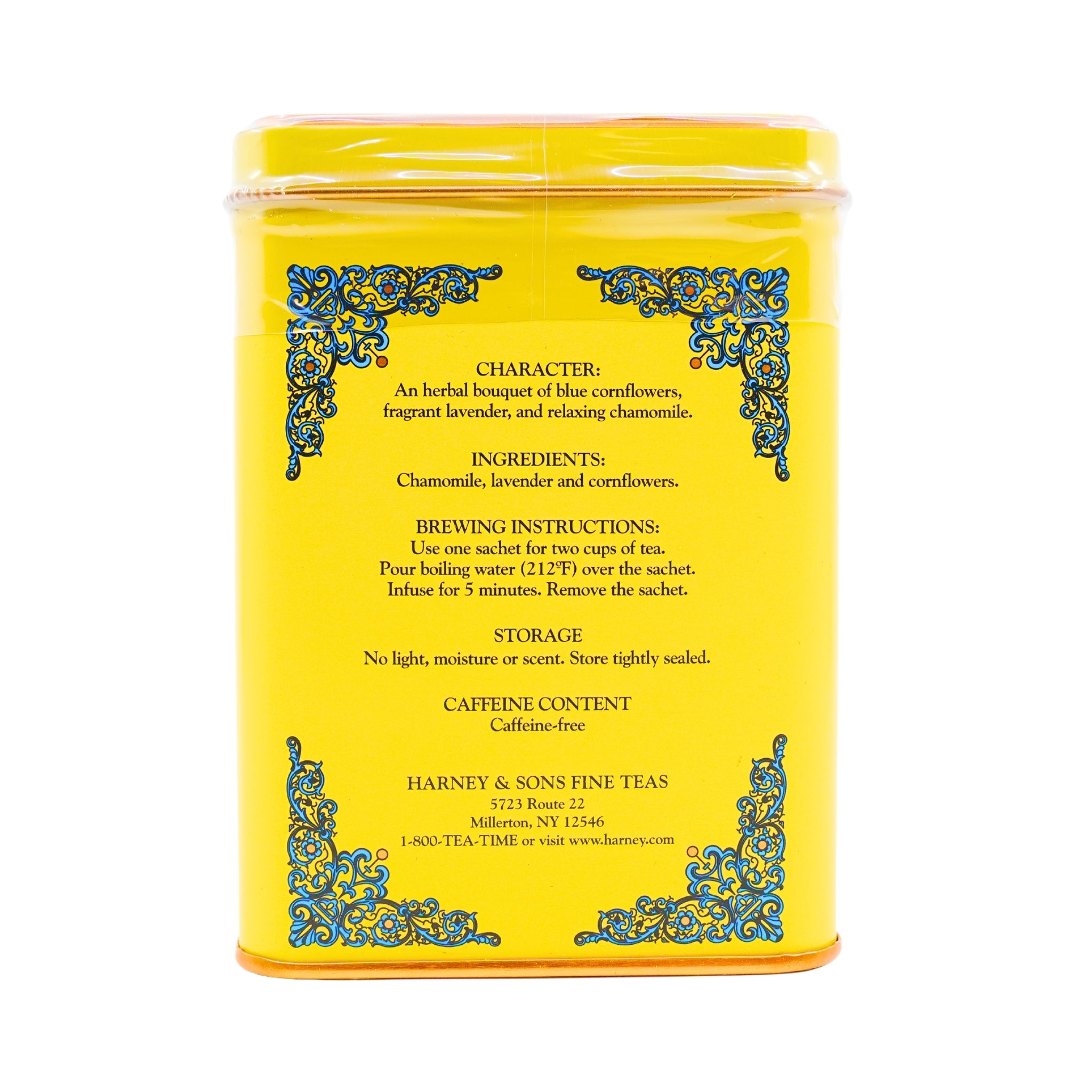 Harney & Sons Chamomile and Lavender Yellow & Blue 20 Ct Tea Tin