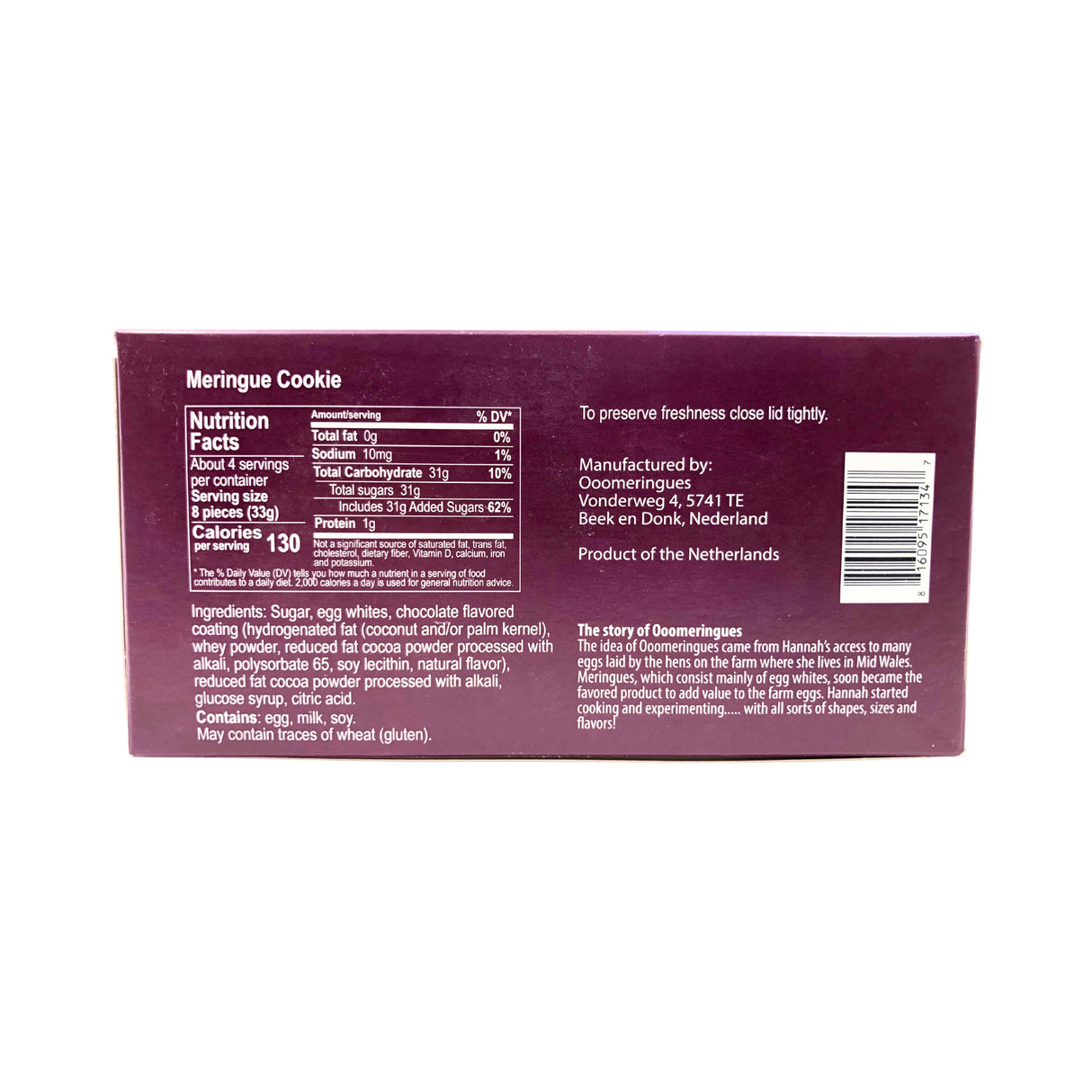 Jeurgens Chocolate Flavored Meringues Box 4.59 oz